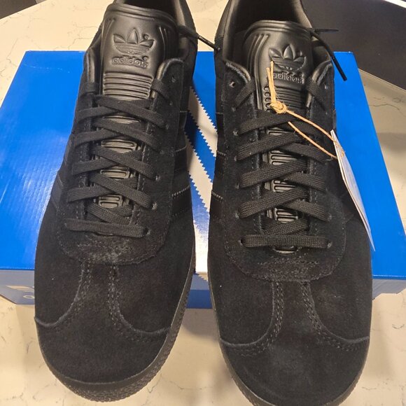 adidas Originals Gazelle Triple Black CQ2809 Men’s US Size 10 Shoes Trainers NEW - Picture 4 of 11
